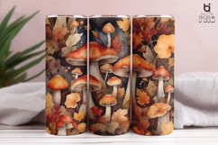 Watercolor autumn with mushrooms 3D Tumbler Wrap Product Image 3