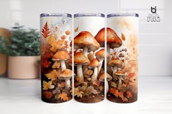Watercolor autumn with mushrooms 3D Tumbler Wrap Product Image 4