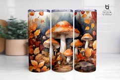 Watercolor autumn with mushrooms 3D Tumbler Wrap Product Image 6