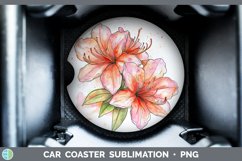 GorgeousWatercolor Car Coaster design.
