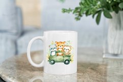 Animal Safari On Car, Baby, Baby Animal, Cute Baby Animal, Funny Animal, Birthday, Birthday Clipart, Birthday Boy, Birthday Girl, Birthday Animal, Baby Animal Safari, Animal Safari Clipart, Baby Animal Design, Baby Animal Watercolor, Baby Animal Vector, B
