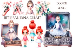 Watercolor Baby Ballerina Clipart Product Image 1