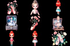 Watercolor Baby Ballerina Clipart Product Image 3