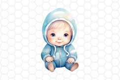 Watercolor Baby Boy Clipart
