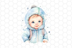 Watercolor Baby Boy Clipart