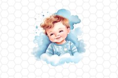 Watercolor Baby Boy Clipart