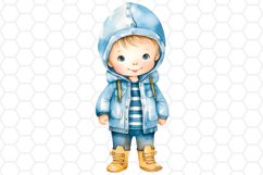 Watercolor Baby Boy Clipart Designs