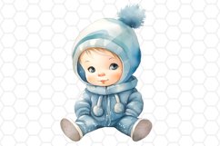Watercolor Baby Boy Clipart Designs