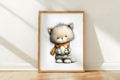 Watercolor Baby Cat Easter Clipart Product Image 3