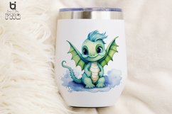 Watercolor Baby Dragon Sublimation PNG Clipart Bundle Product Image 7