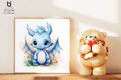 Watercolor Baby Dragon Sublimation PNG Clipart Bundle Product Image 9