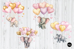 Watercolor Baby Elephant PNG, Elephant PNG Product Image 1