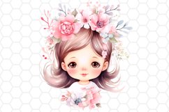 Watercolor Baby Girl Clipart