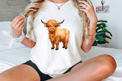 Watercolor Baby Highland Cows Clipart Bundle Product Image 3