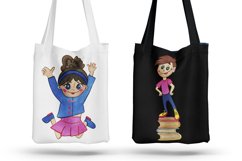 Watercolor back to school clipart. Children boys and girls Product Image 2
