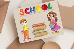 Watercolor back to school clipart. Children boys and girls Product Image 3