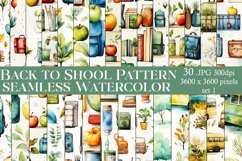 Back to School Seamless, School Supplies Seamless Patterns Product Image 1