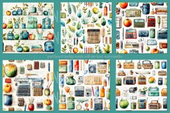 Back to School Seamless, School Supplies Seamless Patterns Product Image 5