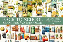 Back to School Seamless, School Supplies Seamless Patterns Product Image 1