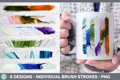 Bundle of six Watercolor Background brush stroke pngs.