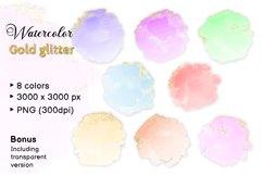 Watercolor Gold Glitter Splash Graphics Product Image 1