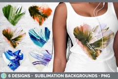 Bundle of six Watercolor Background heart distressed clipart.