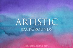 Watercolor Backgrounds, Purple, Blue, Pink Artistic Textures Product Image 1
