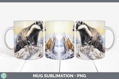 GorgeousWatercolor Badgers Mug Wrap design.