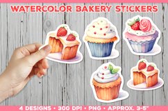 Digital Watercolor Baking Stickers Bundle. Stickers Bundle Product Image 6