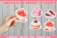 Digital Watercolor Baking Stickers Bundle. Stickers Bundle Product Image 8