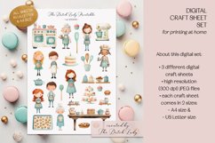 Cute Bakery Craft Sheets - 3 Printable JPEG File Product Image 2