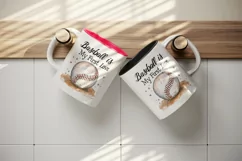 Watercolor ball sport Baseball is My First Love quote text words print 20 oz tumbler skinny mug wrap clipart t-shirt sublimation printable design