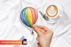 Watercolor Balloons Sticker, Colorful Balloons Sticker Product Image 1