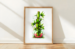 Watercolor Bamboo Stalk Clipart Product Image 3