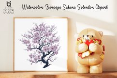 Watercolor Baroque Sakura Splendor Clipart, Product Image 8