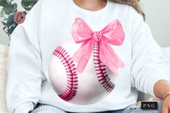 Coquette Bow Baseball PNG | Baseball PNG Product Image 1