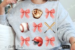 Red Baseball And Coquette Bow PNG | Baseball PNG Product Image 2