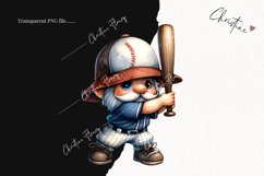 Watercolor Baseball Gnome PNG | Gnome PNG Product Image 2