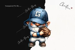 Watercolor Baseball Gnome PNG | Gnome PNG Product Image 2