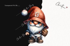 Watercolor Baseball Gnome PNG | Gnome PNG Product Image 2