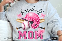 Chenille Baseball Mom Coquette PNG | Baseball PNG Product Image 2