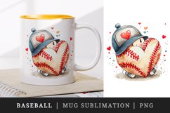 Watercolor baseball mug, cup wrap sublimation design bundle Product Image 4