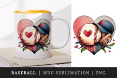 Watercolor baseball mug, cup wrap sublimation design bundle Product Image 5