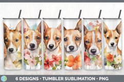 Bundle of six Wild Flowers Basenjis Tumbler designs.
