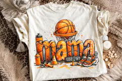Basketball Mama, Basketball PNG Sublimation Design, Game Day Product Image 2