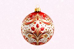Christmas Bauble Watercolor Sublimation Clipart Product Image 4