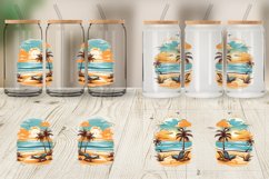 Glass Can Wraps Watercolor Beach Product Image 2