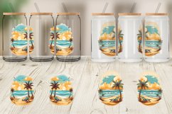 Glass Can Wraps Watercolor Beach Product Image 3
