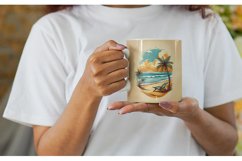 Watercolor Beach Mug sublimation design Product Image 2
