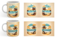 Watercolor Beach Mug sublimation design Product Image 3